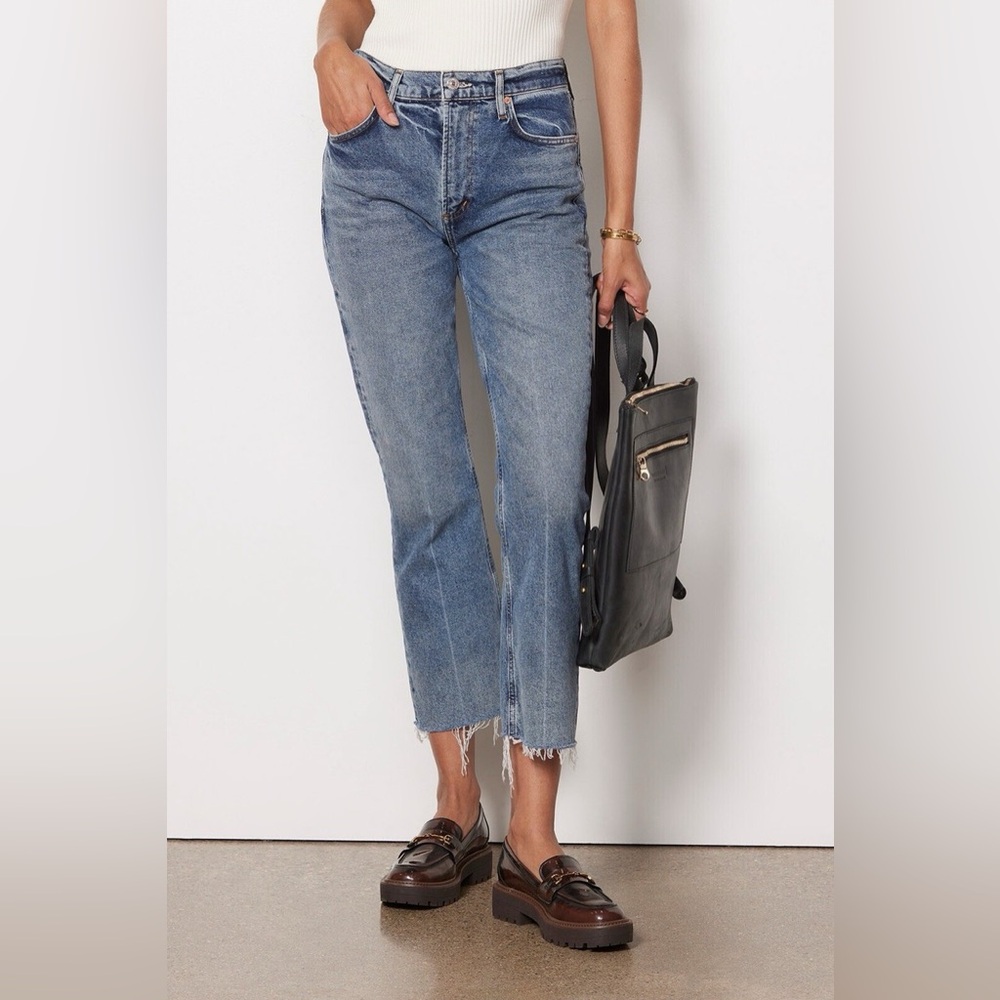 Citizens of Humanity Cropped Isola Raw Hem Premium Vintage Jeans-Size 27